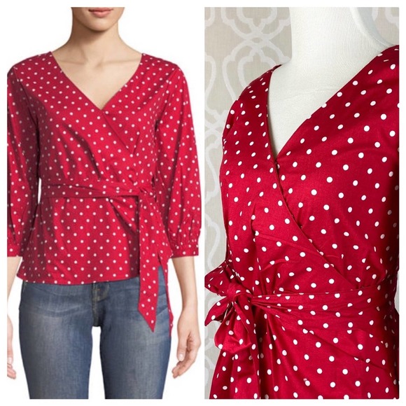 Pin up 50's Style Polka Dot Top - Picture 8 of 8